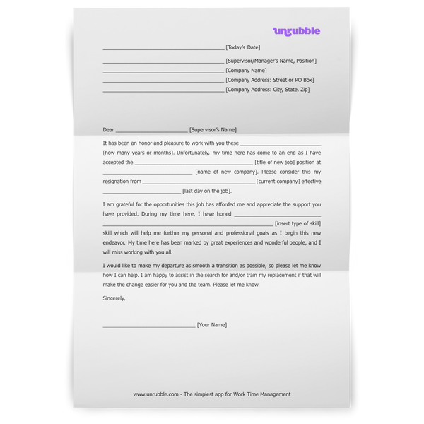 Resignation Letter Template 1 Month Notice Docx Free Infoupdate org
