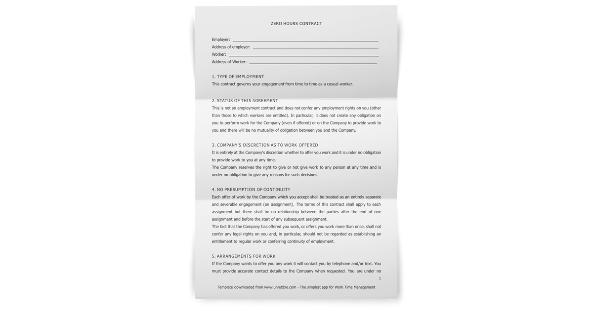 Types Of Employment Contracts Templates Download Unrubble Templates